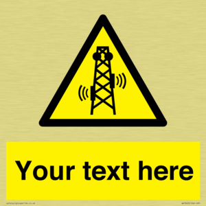 Custom warning RF radiation transmitter